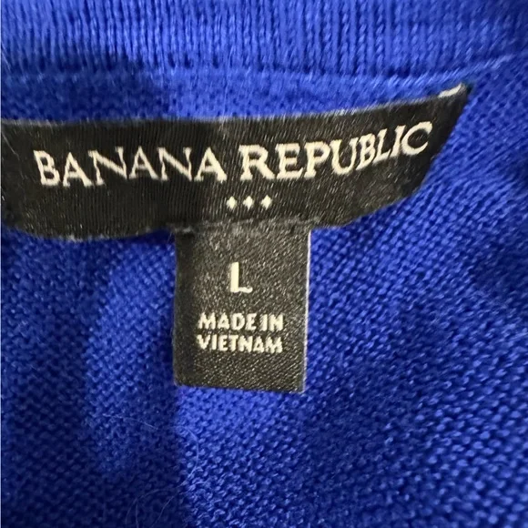 Banana Republic Royal Blue Knit Hoodie – Size Large - Picture 3 of 4